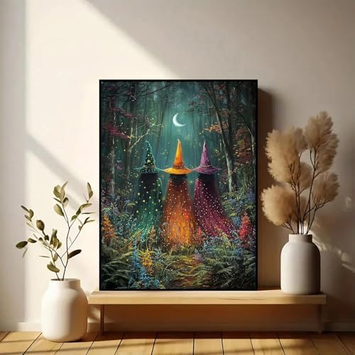 Xylogist Halloween Witch Diamond Art Kits for Adults 12x16 Inch