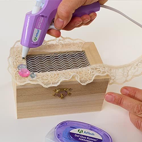 AdTech Premium Mini Hot Glue Gun - Lavender Craft Tool for Scrapbooking, Home Decor, DIY Crafts