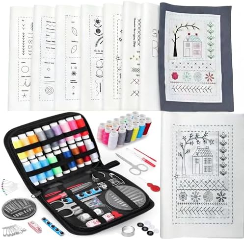 Embroidery Stitch Book Kit, Embroidery for Beginners, Stitching Kits