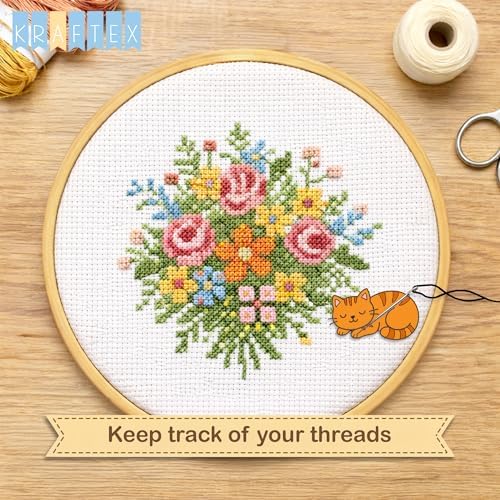 Kraftex Magnetic Needle Minder. Needleminder for Embroidery & Sewing. Cute Needlepoint Accessories. Magnetic Needle Holder for Cross Stitch. Cute Magnet Pin Gift, Orange Cat