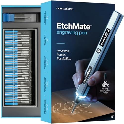 EtchMate Engraving Pen for Metal, Wood, Glass, Plastic & All Materials | Cool Birthday Gift Ideas - Engraver Pen Tool - Teen Boy Gifts - Unique Gifts for Women, Teenage Girl - Craft Kits for Adults
