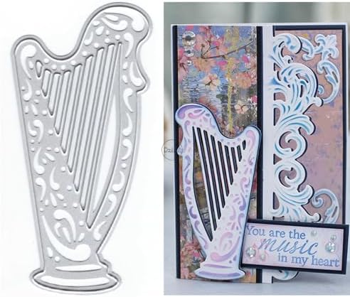 Play The Harp Metal Cutting Dies for Card Making