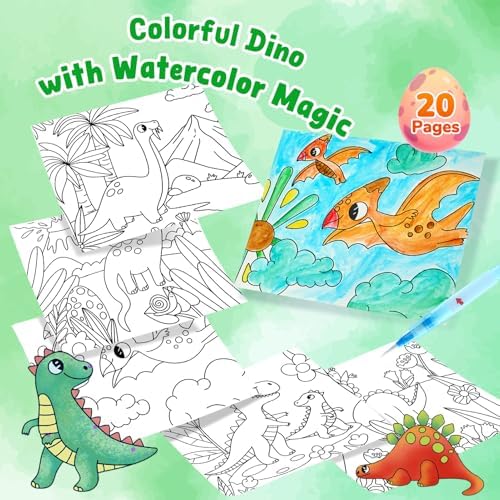 JoyCat Paint with Water Coloring Books for Toddlers (Dinosaurs)
