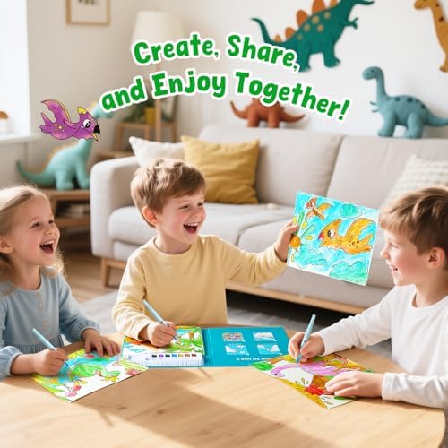 JoyCat Paint with Water Coloring Books for Toddlers (Dinosaurs)