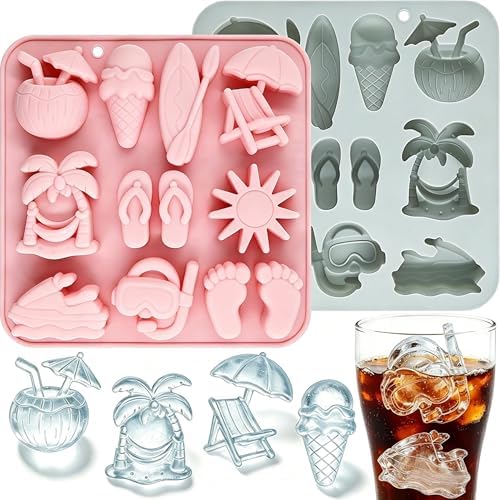 Summer Beach Silicone Mold 20 Cavity, Summer Ice Cube Mold
