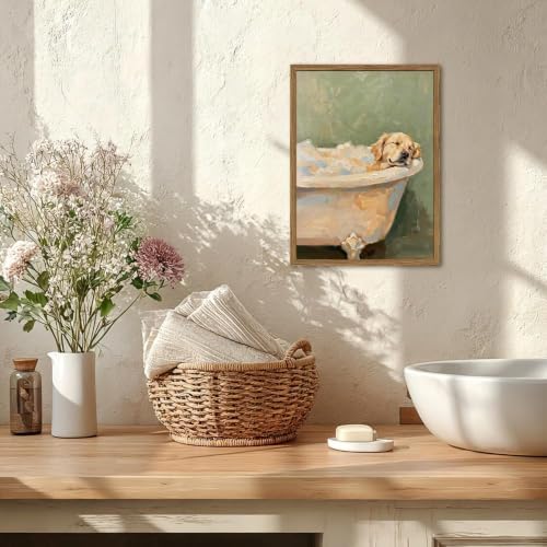 WUDWL Paint by Numbers Kit for Adults Framed Canvas, with Wooden Easel
