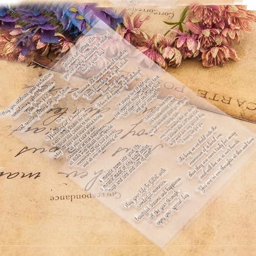 Small Blessing Background Great Day Happy Birthday Freshman Graduation Memories Clear Stamps Transparent Silicone Stamp Album Cards Rubber Stamp for Card Making Decoration and DIY Scrapbooking