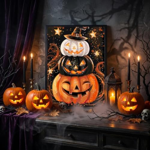 Halloween Paint by Numbers Kit for Adults,Pumpkin Paint by Number 12x16 in