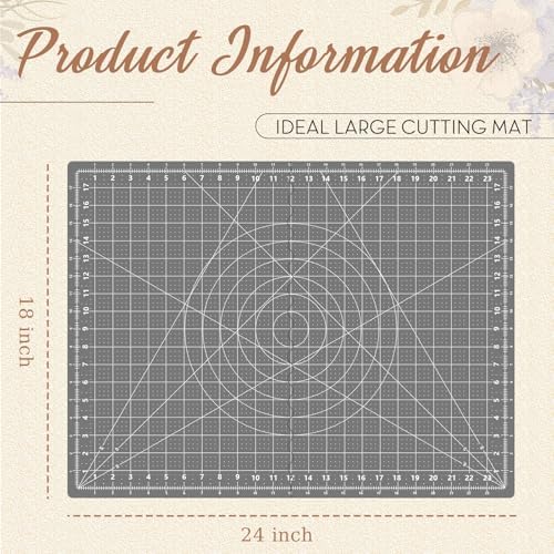 Teenyyou 24" L x 18" W Self Healing Foldable Cutting Mat, Dark Gray