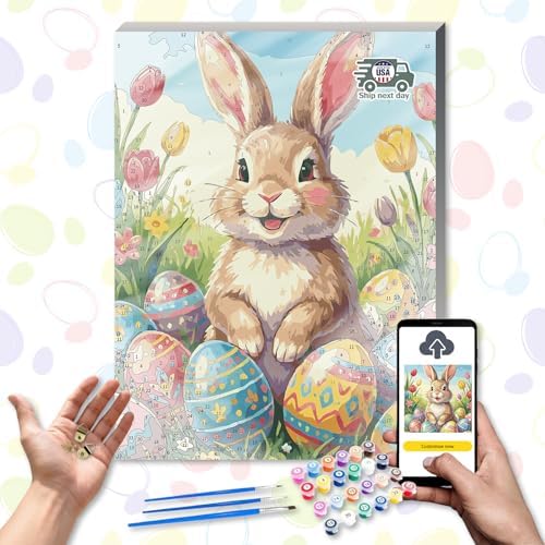 Custom Paint by Numbers kit for Adults - Personalized Paint by Numbersfor Beginner Customized DIY Paint by Numbers from Photo Oil Painting on Canvas Home Wall Decor Special Handmade Easter Gift