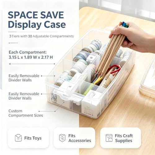 Sooyee 3-Layer Things & Crafts Storage Box, Large