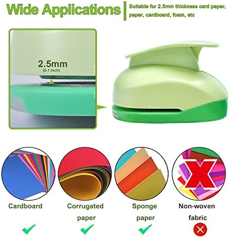 UCEC 2.75 Inch Hexagon Paper Punch for Scrapbooking and Card Making – Heavy Duty Craft Punch for 80 lb Cardstock – Large Geometric Punch with Ergonomic Handle and Safety Lock
