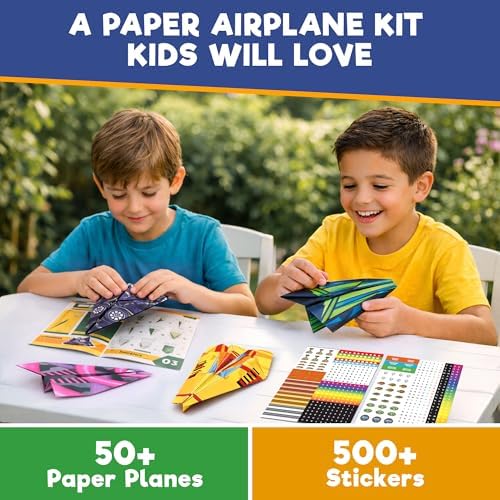 Doctor Jupiter Paper Airplane Book Kit for Kids Ages 4+, Craft Toy