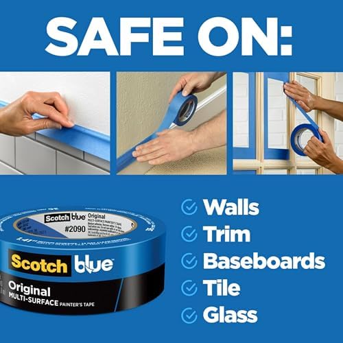 ScotchBlue Original Painter's Tape 2090-24VR4-A, 0.94 in x 60 yd (24mm x 54.8m), 4 Rolls/Pack (Pack of 2)