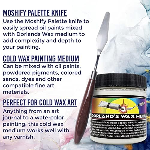 Jacquard 4 oz Dorlands Wax Medium for Watercolor Bundled with Palette Knife