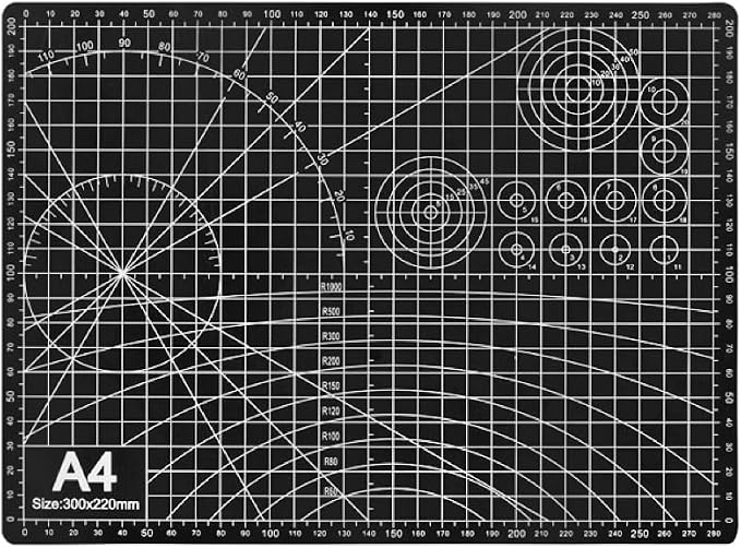 Professional A4 Self-Healing Cutting Mat, Non-Slip Craft Cutting Board with Grid, Durable PVC Material for Handmade Scrapbooking, Sewing, Model Making and Office Desktop Protection