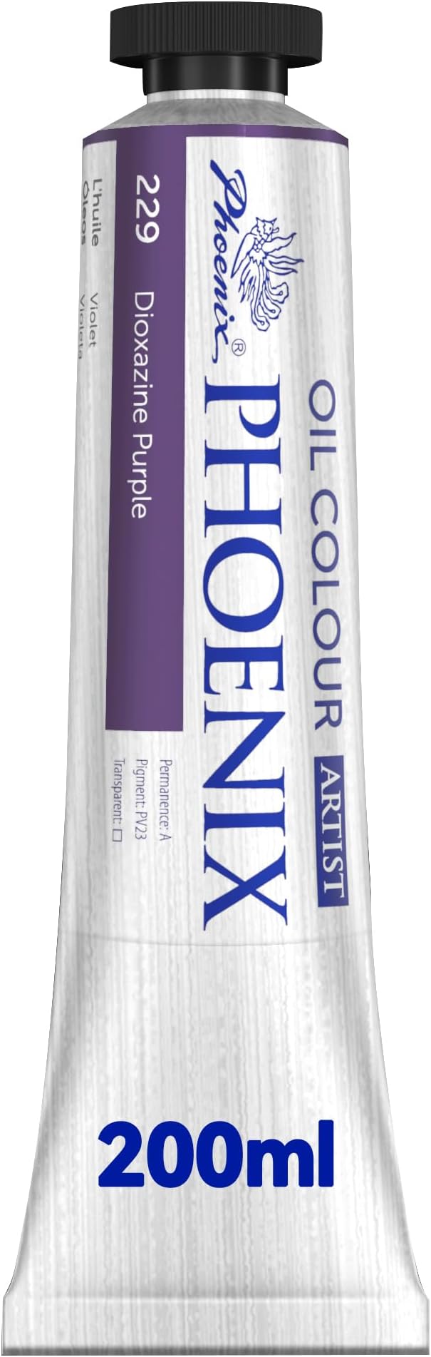 PHOENIX Dioxazine Purple Oil Paint - 200ml / 6.75 Fl oz | Single Large Tube, Artist Quality, Oil Based, For Professionals