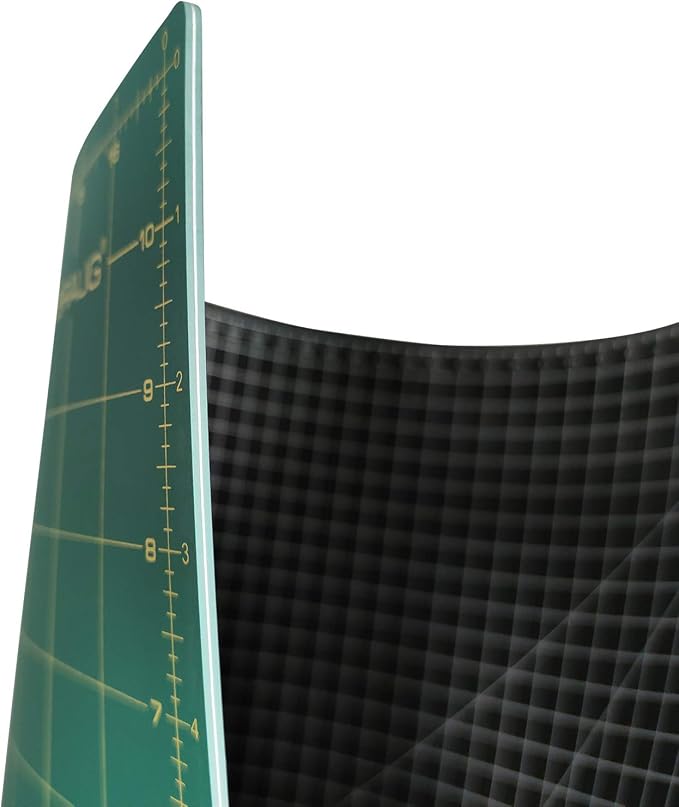 NEWBRAUG 24'' × 36'' Large Self Healing Gridded Rotary Cutting Mat, Big Double Sided 5-Ply Cutting board for Sewing, Quilting, Craft, Fabric & Scrapbooking(Green/Black)…