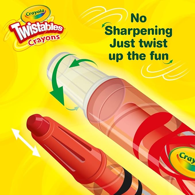 Crayola Mini Twistables Crayons for Kids (50ct), Cute Back to School Supplies for Kids, Crayons for Coloring Books, Gift for Toddlers Girls & Boys, Arts & Crafts, 3+
