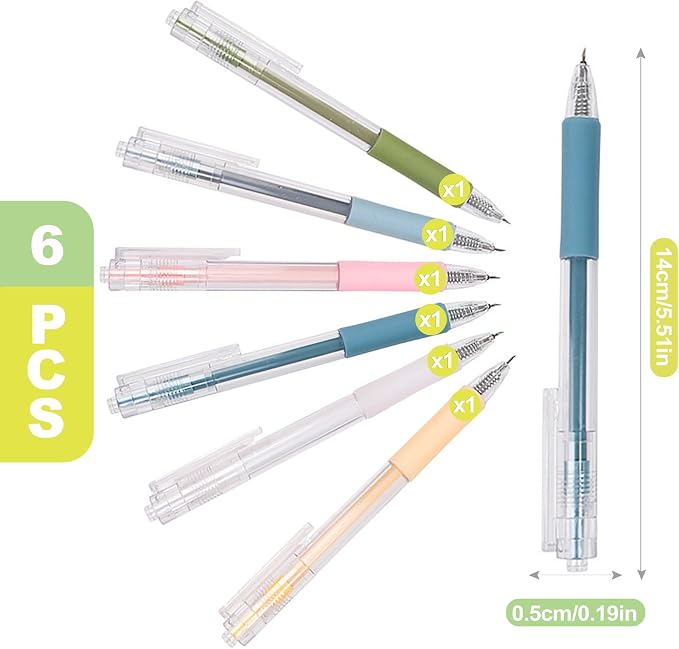 6 Pack Retractable Craft Knife Pen Set Precision Hobby Cutting Tools for Paper Card Vinyl Scrapbooking DIY Art Detail Cutter with Assorted Colors Replaceable Blade Easy Control