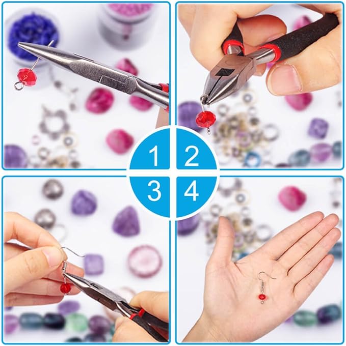 PAXCOO Jewelry Making Supplies Kit with Tools, Wires, Findings for Jewelry Repair and Beading