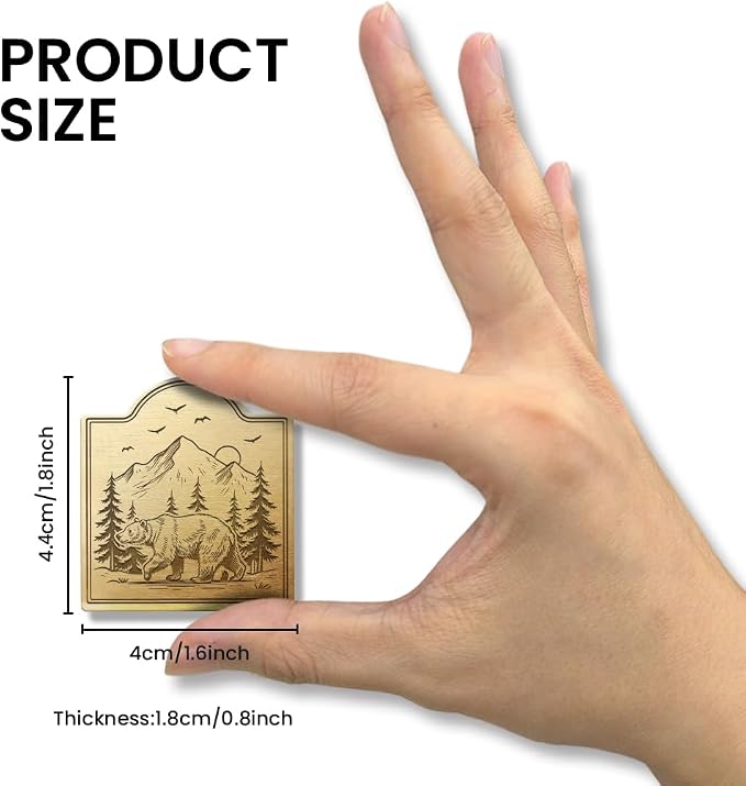 ANATTASOUL Forest Bear Travel Journal Clip for DIY Use