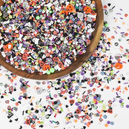 DIYASY 180g Fake Halloween Sprinkles, 6.35oz Non-Edible Polymer Clay Slices