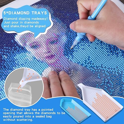 55PCS Diamond Art Accessories Tools Multiple Sizes Diamond Painting Kits