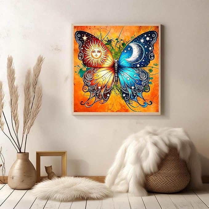 Meothan Diamond Art Kits for Adults Butterfly Diamond Painting Kit 12x12in