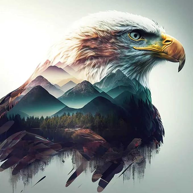 Meothan Diamond Art Kits for Adults Eagle Diamond Painting Kit 12x12in