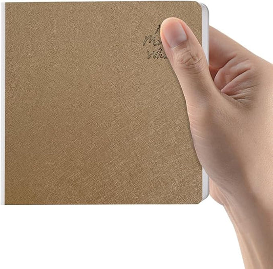Pink Champagne Hardcover Sketchbook Square Hardbound Sketch Journal 4.7 x 4.7 Inch 42 Sheets Art Book 250GSM Ultra Smooth Paper Ideal for Pencils,Water Color Pen,Marker Pen