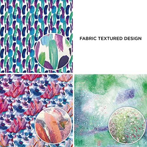48 Sheets 12x12 Double Sided Patterned Cardstock — Watercolor Flora Scrapbook Paper Pack with Pearl Effect, Textured 200GSM Decorative Paper for Card Making Journaling Scrapbooking