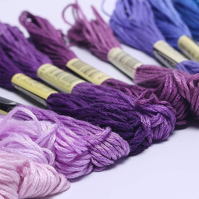 LOVIMAG Embroidery Thread 140pcs Friendship Bracelet String Floss Kit Yarn | Hair Wrap Shirt Lanyard Patterns Crochet Craft Threads Supplies Cross Stitch Sewing Needlepoint Thin Rainbow Beginners