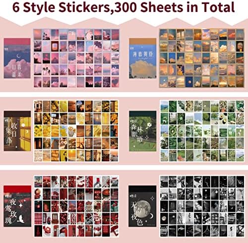 600 Pieces Washi Sticker Set, 12 Set Scrapbooking Diary Planner Album Diary Notebook, Scrapbooking Sticker Journaling Supplies for DIY Arts and Crafts Card Making Laptop Decoration