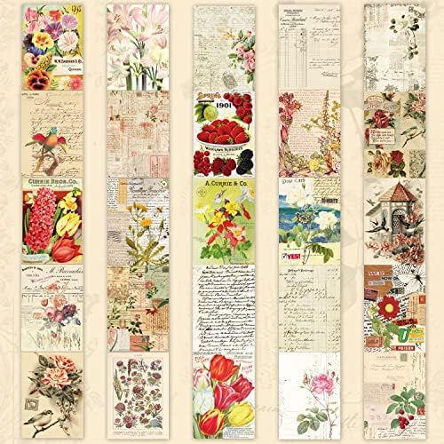 537pcs Vintage Washi Stickers and Papers for Scrapbooking, Ephemera Book for Journaling with Botanical Sticker and Scrapbook Decoupage Paper for Bullet Junk Journal, Scrapbooking Supplies for Adults