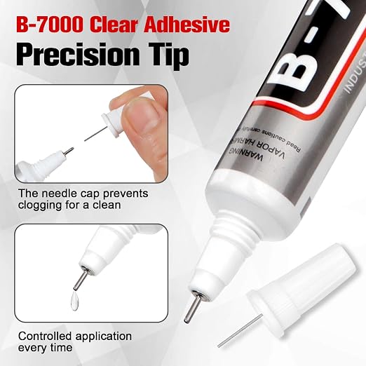 B7000 Bedazzling Glue (16 Pack, 15ml), Clear Rhinestone Jewelry Adhesive