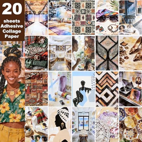 Black Girls Scrapbooking Stickers 400 Pre-Cut Washi Stickers