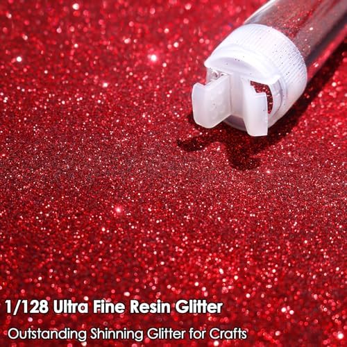 Renfio Fine Glitter, 16 Colors Resin Glitter Set Each 15g/0.53oz