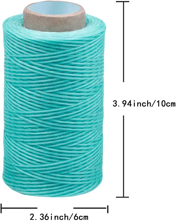 284Yards Leather Sewing Waxed Thread, 0.8mm Waxed Thread for Bookbinding | Waxed Thread for Bookbinding, Upholstery Thread Heavy Duty, Wax String for Leather Craft DIY/Bookbinding/Shoe Repairing