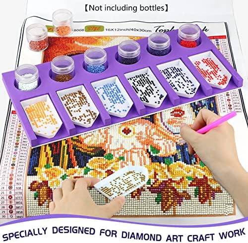 Diamond Painting Accessories Tray Organizer for Diamond Art Kits for Adults, Diamond Art Accessories Tools Kits, Diamond Art Storage Tray for Glitter Rhinestones, Diamond Bead Organizer Tray