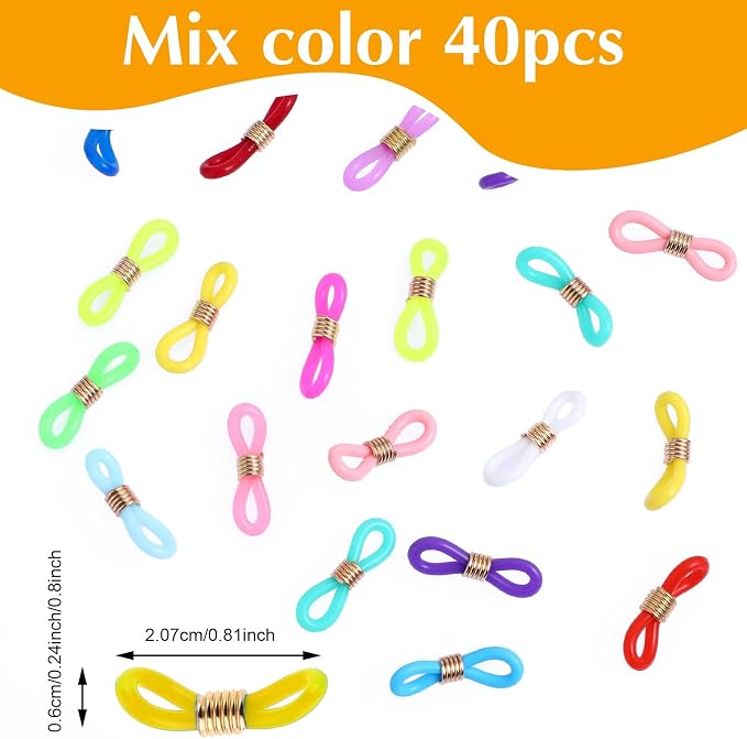 40pcs Knitting Needle Stoppers,Knitting Needle Hugger,Stitch Stopper,Needles Minder Knitting Tools for Needles Prevent Slipping Off Stitch,Knit Accessories,Double Hole Needle Point Protectors