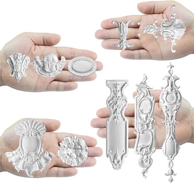 Baroque Style Silicone Molds 2-count Cameo Medallion Escutcheon