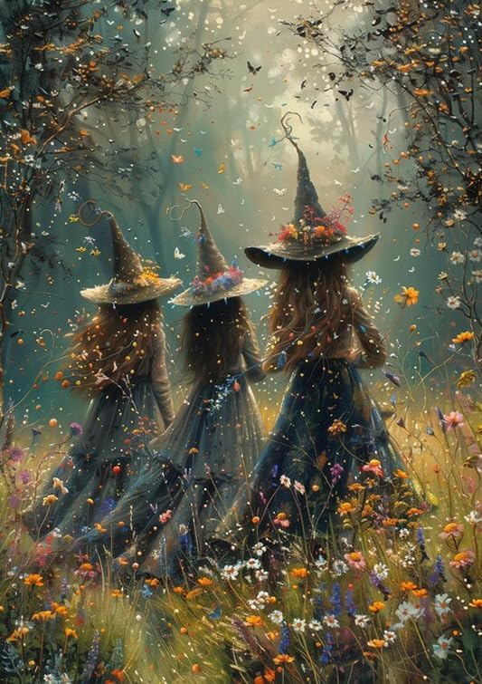 DYAIYYMQ Witch Paint by Numbers Kit for Adults Beginners 19.6X15.7 inch