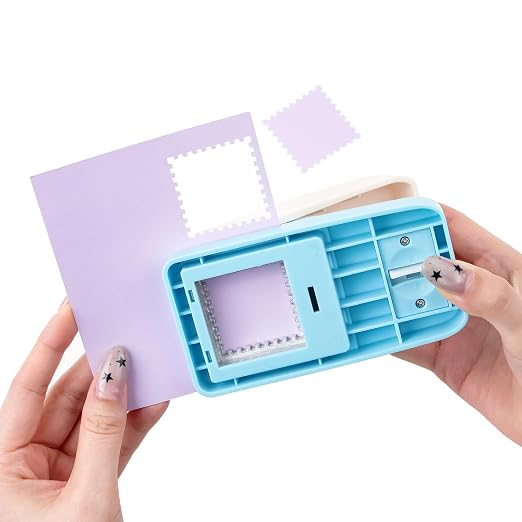 Stamp Puncher, Large Square 1.5 inch Postage Stamp Punch, Stamps Punches Square, Stamps Shaped Paper Punch, Hole Puncher for Crafts, Paper Punches for Crafting, DIY Scrapbooking Projects Arts Crafts