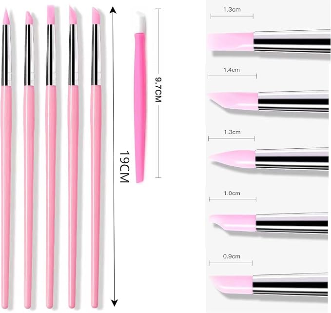 Polymer Clay Tools, Dotting Tools, Nail Art, Air Dry Clay, Sculpting Painting Embossing Scoring Modeling, Ball Stylus Pen, Rock, Silicone, Langqun
