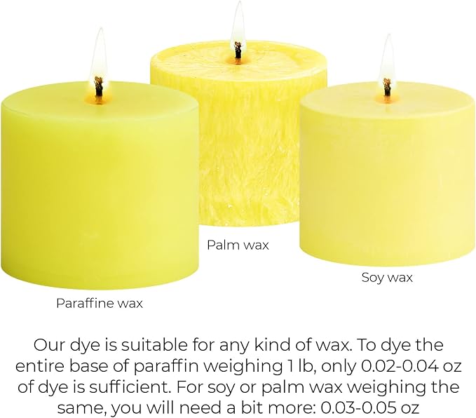 Bright Yellow Candle Dye 2oz for Soy Candle Making – Wax Color Chips | Highly Concentrated Candle Wax Dyes – Candle Shop Premium Color Dye Chips for Soy Wax, Beeswax, Paraffin
