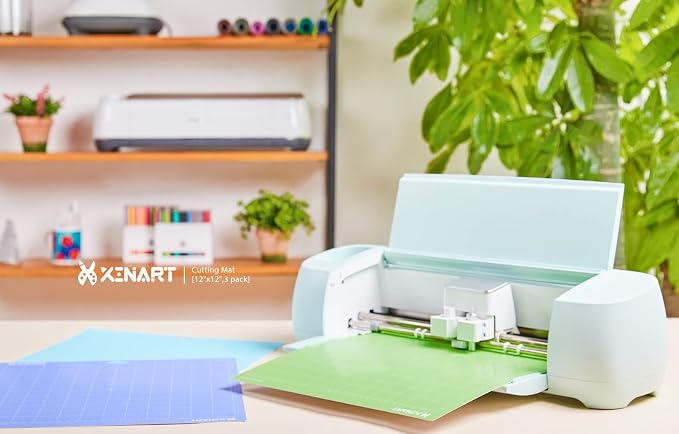 Cutting Mats for Cricut Maker 3,Explore 3,Maker,Air 2,12x12 inch 3 Mats Standard Sticky Grip 12x12" Green Replacement Cut Mat for Cricut