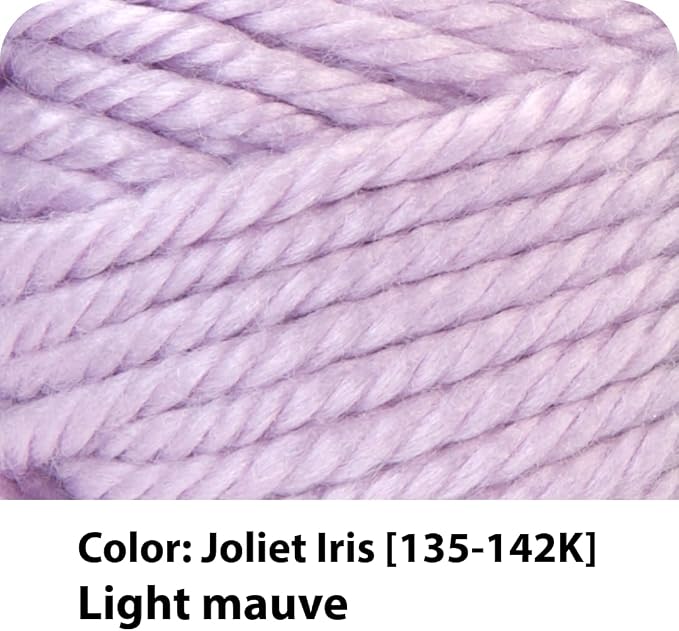 Lion Brand Yarn Hometown Yarn, Super-Bulky Yarn for Knitting, Crocheting, and Crafting, 3 Pack, Joliet Iris | Super Bulky Acrylic Fiber for Warm Crochet Blankets, Knit Winter Hats, Chunky Cardigans, Soft Scarves, Weaving