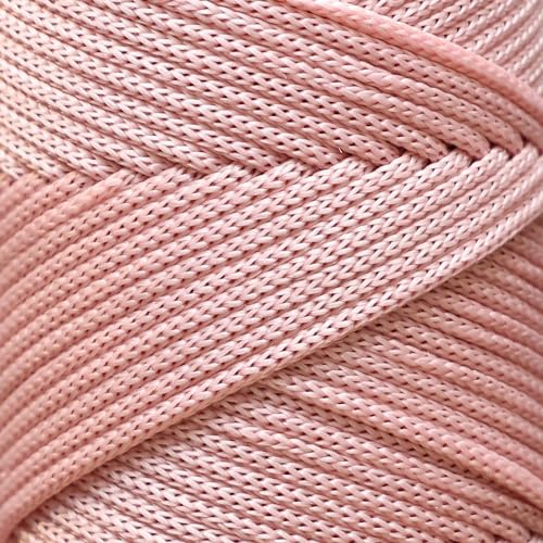 Makromecity, 2 Skeins of Polyester Macrame Cord 3mm x 131 Yards (394 feet) 3mm Polypropylene Pink Macrame Cord Crochet Macrame Bag Cord Crafts for Wall Hangings, Bags, Underplate, Rug