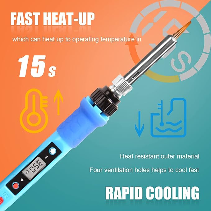 LDK 80W Soldering Iron Kit, LCD Digital Soldering Welding Tool